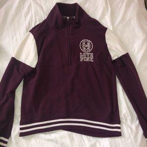 selling S maroon quarter zip from vs PINK